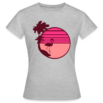 soleil d'été plage palm island vacances de vacances mee - T-shirt Femme - gris chiné - Devant - AI Model Female 172 dark (172cm)