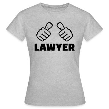 Anwalt - Frauen T-Shirt - Grau meliert - Vorne - AI Model Female 172 dark (172cm)