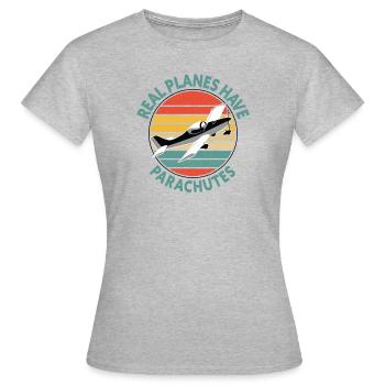 Avion ultraléger Breezer B400 Pilote - T-shirt Femme - gris chiné - Devant - AI Model Female 172 dark (172cm)