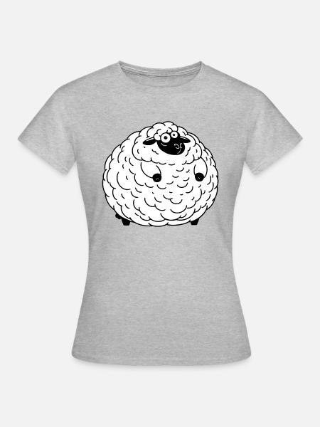 Dickes Schaf - Frauen T-Shirt - Grau meliert