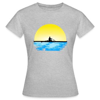 Rudern - Ruderboot - Ruderer - Frauen T-Shirt - Grau meliert - Vorne - AI Model Female 172 dark (172cm)