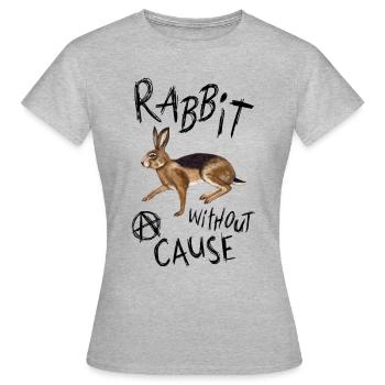 Lapin sans cause - T-shirt Femme - gris chiné - Devant - AI Model Female 172 dark (172cm)