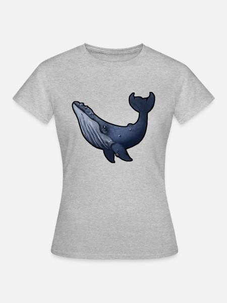 Buckelwal - Frauen T-Shirt - Grau meliert