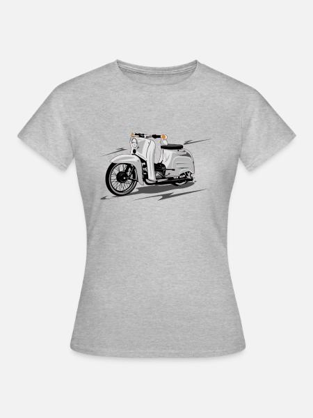 Simson Schwalbe KR51 Roller - Frauen T-Shirt - Grau meliert