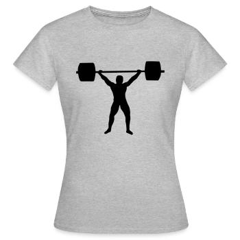 Weight lifting - Women's T-Shirt - heather grey - Front - AI Model Female 172 dark (172cm)