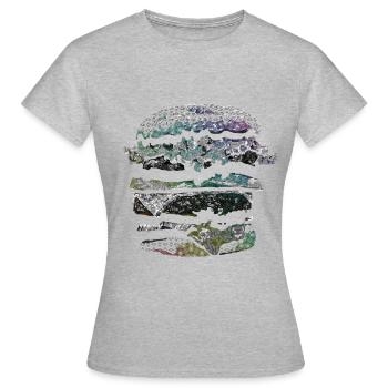 Hamburger - T-shirt Femme - gris chiné - Devant - AI Model Female 172 dark (172cm)