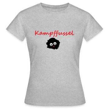 Kampffussel - Frauen T-Shirt - Grau meliert - Vorne - AI Model Female 172 dark (172cm)