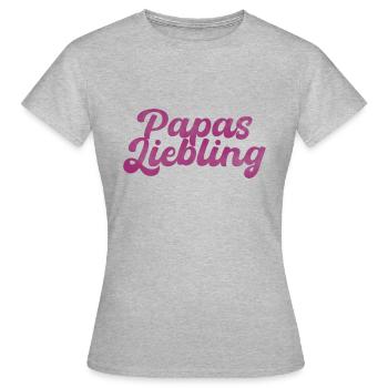 Papas Liebling bester Vater Geschenk - Frauen T-Shirt - Grau meliert - Vorne - AI Model Female 172 dark (172cm)