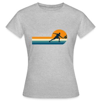 Padel-Spieler Padel-Tennis - Frauen T-Shirt - Grau meliert - Vorne - AI Model Female 172 dark (172cm)