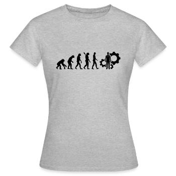 Evolution Techniker Technik b - Frauen T-Shirt - Grau meliert - Vorne - AI Model Female 172 dark (172cm)