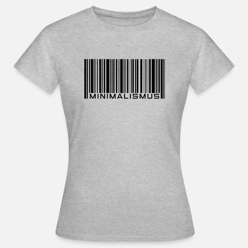 Minimalismus - Barcode - Strichcode - Frauen T-Shirt - Grau meliert