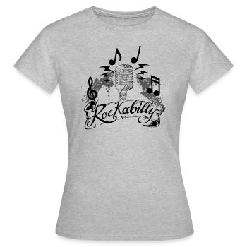 Rockabilly - T-shirt Femme - gris chiné - Devant - AI Model Female 172 dark (172cm)