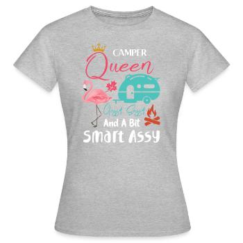 Camper queen classy Sassy and a bit Smart sassy - Women's T-Shirt - heather grey - Front - AI Model Female 172 dark (172cm)