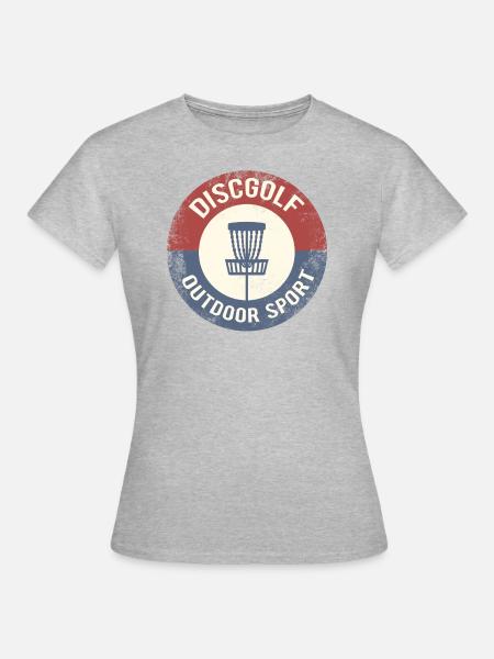 discgolf - Frauen T-Shirt - Grau meliert