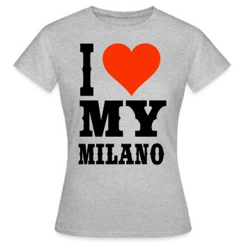 I love my Milano - cool Milan T-shirt - Women's T-Shirt - heather grey - Front - AI Model Female 172 dark (172cm)