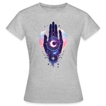 La main de Dieu - T-shirt Femme - gris chiné - Devant - AI Model Female 172 dark (172cm)