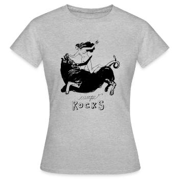 Rocks en europe - T-shirt Femme - gris chiné - Devant - AI Model Female 172 dark (172cm)