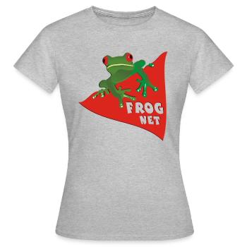 FROG net - Women's T-Shirt - heather grey - Front - AI Model Female 172 dark (172cm)