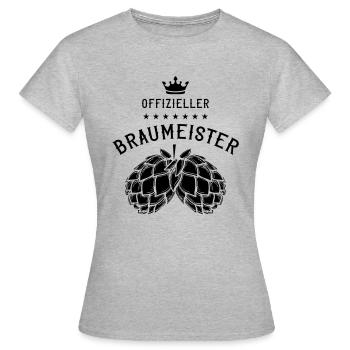 hopfen braumeister - Frauen T-Shirt - Grau meliert - Vorne - AI Model Female 172 dark (172cm)