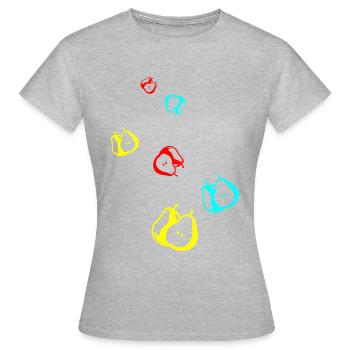 Birne Obst - Frauen T-Shirt - Grau meliert - Vorne - AI Model Female 172 dark (172cm)