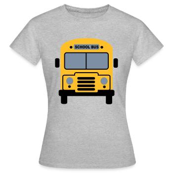 Schulbus - Frauen T-Shirt - Grau meliert - Vorne - AI Model Female 172 dark (172cm)