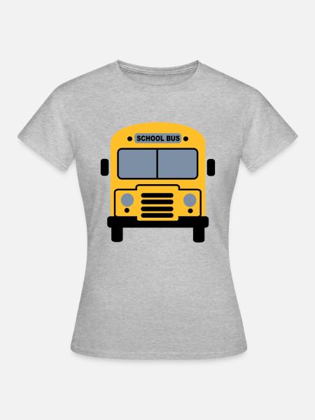 Schulbus - Frauen T-Shirt - Grau meliert