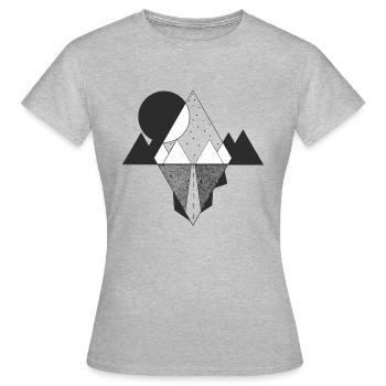 Berge mit Straße - Frauen T-Shirt - Grau meliert - Vorne - AI Model Female 172 dark (172cm)