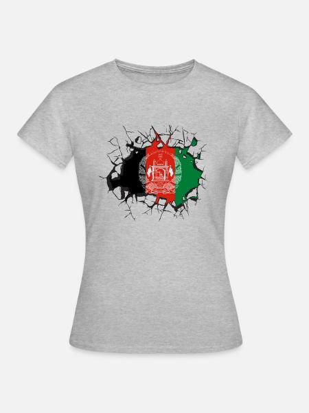 Afghanistan - Frauen T-Shirt - Grau meliert