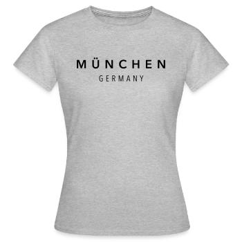 MUNICH - T-shirt Femme - gris chiné - Devant - AI Model Female 172 dark (172cm)