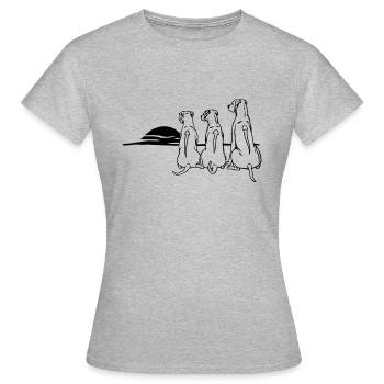 3 Ridgeback - T-shirt Femme - gris chiné - Devant - AI Model Female 172 dark (172cm)