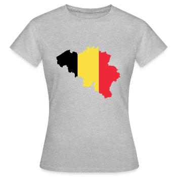 Belgique belgique drapeau pays d'origine - T-shirt Femme - gris chiné - Devant - AI Model Female 172 dark (172cm)
