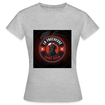 LA FAUCHEUSE - T-shirt Femme - gris chiné - Devant - AI Model Female 172 dark (172cm)