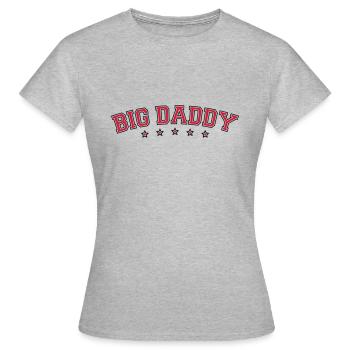 Logo Vatertag Big Daddy Held Papa Vater - Frauen T-Shirt - Grau meliert - Vorne - AI Model Female 172 dark (172cm)