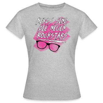 nerdy - Frauen T-Shirt - Grau meliert - Vorne - AI Model Female 172 dark (172cm)