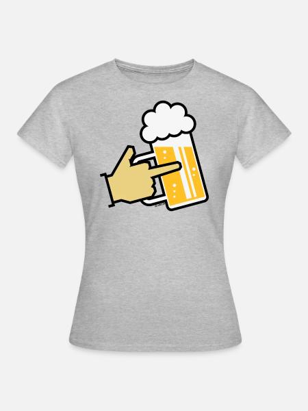 XFinger Icon (L4) - Frauen T-Shirt - Grau meliert