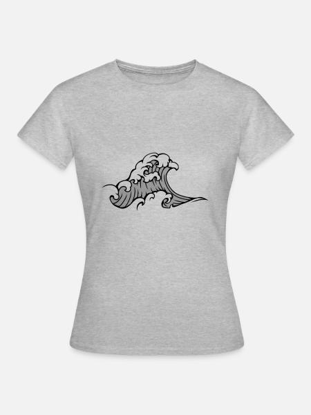 Ola - Surf - Dame-T-shirt - grå meleret