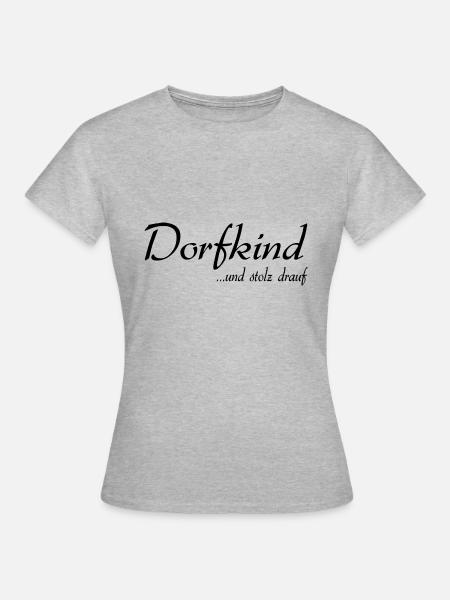 Dorfkind - Frauen T-Shirt - Grau meliert