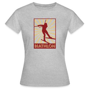 biathlon - T-shirt Femme - gris chiné - Devant - AI Model Female 172 dark (172cm)