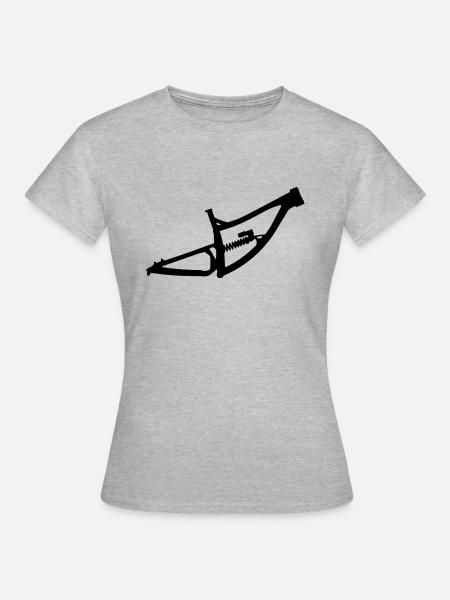 Mountainbike Downhill Enduro - Frauen T-Shirt - Grau meliert