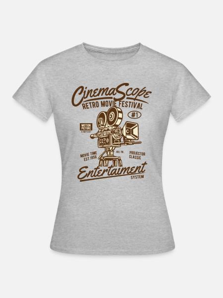 Movie Festival - Frauen T-Shirt - Grau meliert