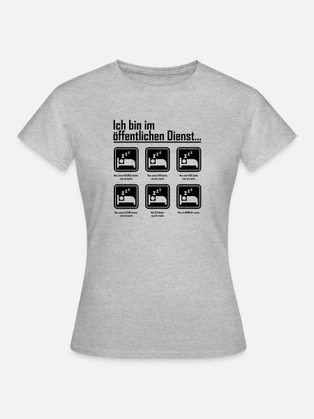 Oeffentlicher Dienst Was von mir denken 45 - Frauen T-Shirt - Grau meliert