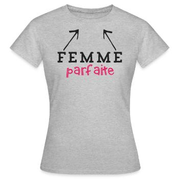 Femme parfaite - T-shirt Femme - gris chiné - Devant - AI Model Female 172 dark (172cm)