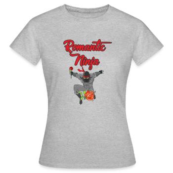 Romantic Ninja - Women's T-Shirt - heather grey - Front - AI Model Female 172 dark (172cm)