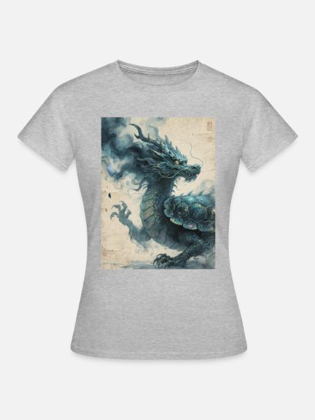Kosmische Harmonie: Xuangui – Unendlichkeit - Frauen T-Shirt - Grau meliert