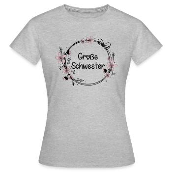 Große Schwester - Frauen T-Shirt - Grau meliert - Vorne - AI Model Female 172 dark (172cm)
