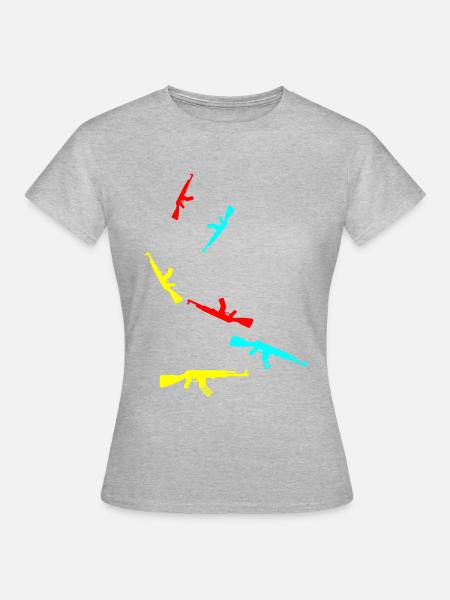 Gewehr icon symbol - Frauen T-Shirt - Grau meliert