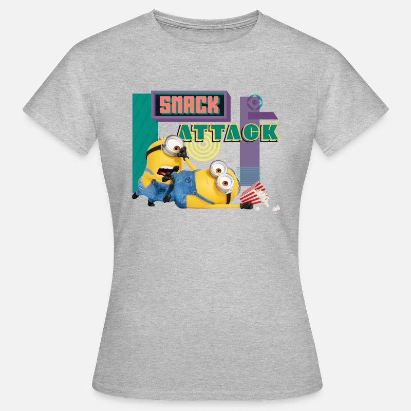 Minions Snack Attack - Women's T-Shirt - heather grey