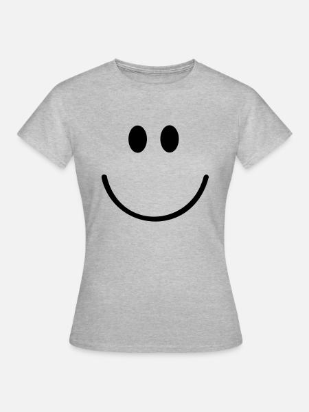 Gesicht - Frauen T-Shirt - Grau meliert