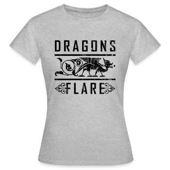 Flare dragons - dragons blaze - Women's T-Shirt - heather grey - Front - AI Model Female 172 dark (172cm)