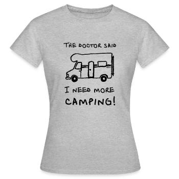 le médecin a dit camping-car - T-shirt Femme - gris chiné - Devant - AI Model Female 172 dark (172cm)